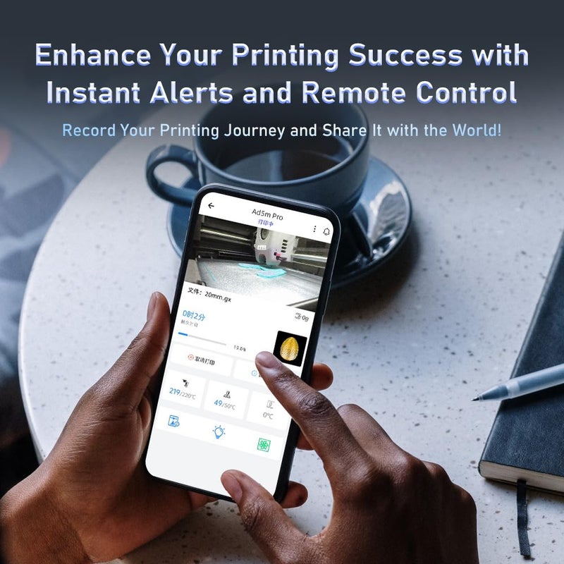 FLASHFORGE Adventurer 5M/5M Pro/AD5X 3D Printer Camera Kit,Camera for Real-Time Monitoring & Remote Surveillance via Flash Maker App,Prevent Printing Failures&Save Filament - Image 4